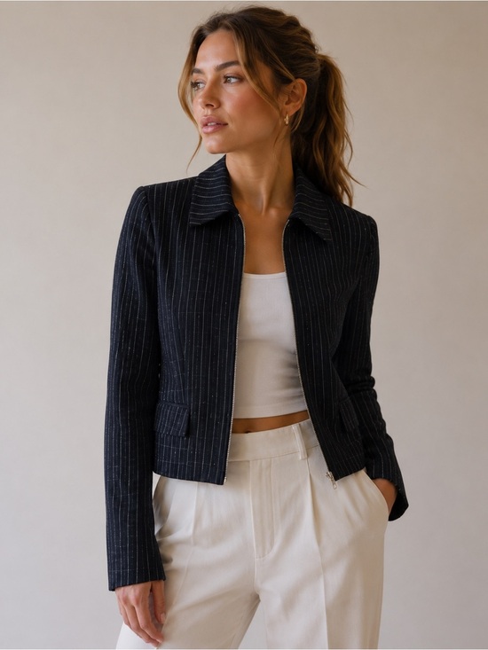 St John Sport Jackets & Blazers - St.John sport by Marie Gray woman’s zip up suit jacket size 8 EUC